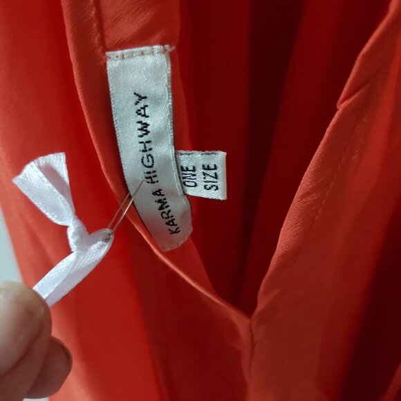 Karma Highway Dress Womens One Size Orange Halter Maxi Boho Resortwear NWT - Picture 4 of 5